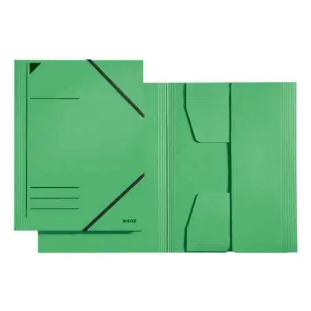 LEITZ Sammelmappe Karton DIN A4 mit Gummizug grün