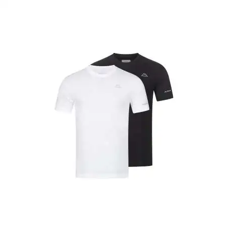KAPPA Männer T-Shirt 2er Set Bright White Black Beauty