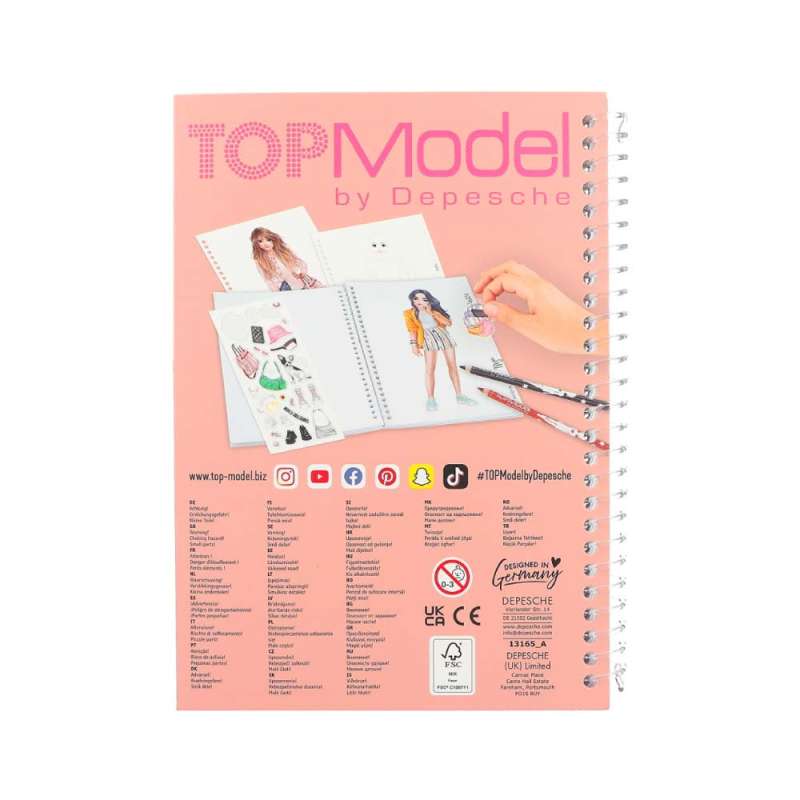 TOPModel Pocket Malbuch - Rückseite