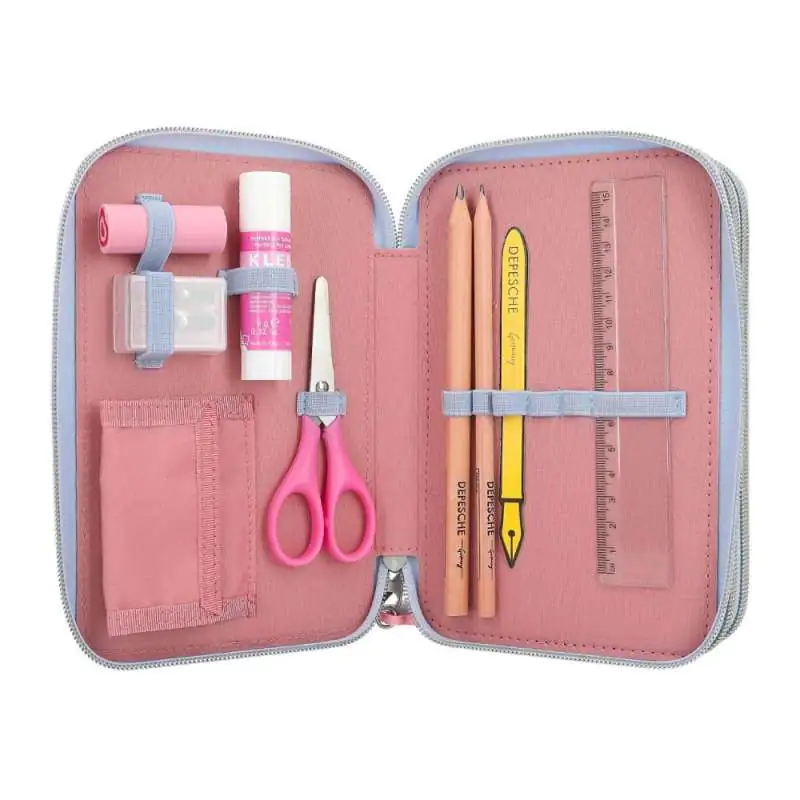 TOPModel 3 Fach Federtasche mit Applikation TEAM TEDDY - Ordnung