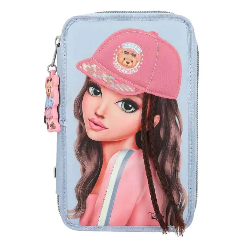 TOPModel 3 Fach Federtasche mit Applikation TEAM TEDDY - Front