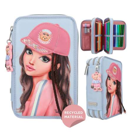 TOPModel 3 Fach Federtasche mit Applikation TEAM TEDDY