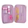 TOPModel 3 Fach Federtasche LED Hunde Stimmungsbarometer - offen