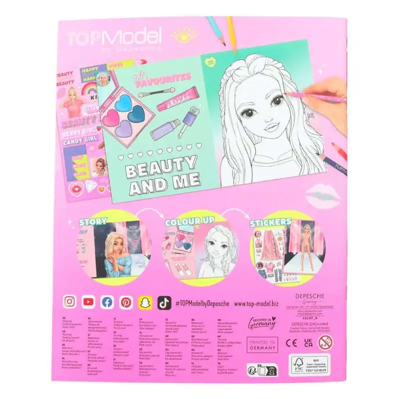 TOPModel Malbuch BEAUTY FUN - hinten