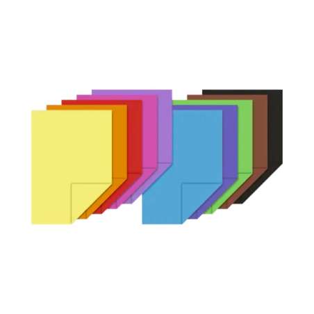 BRUNNEN Tonpapier - A4 und A3 - 10 bis 25 Blatt - 100 % Recyclingpapier - in verschiedenen Farben - A4, 10 Blatt - Farben