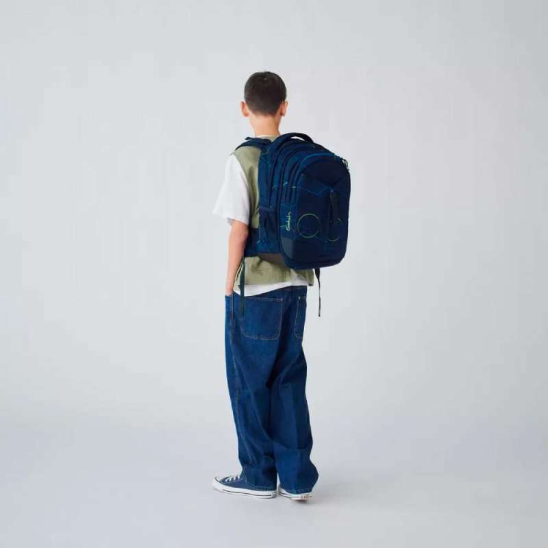 SATCH Schulrucksack match in verschiedenen Farben - Blue Tech hinten