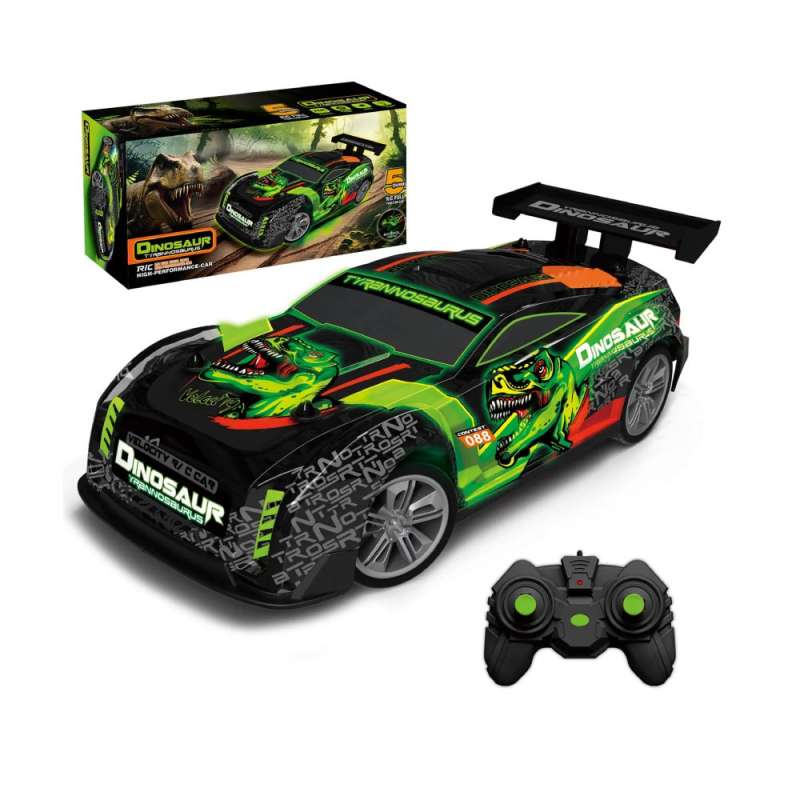 Ferngesteuertes Auto RC Drift Car Dinosaurier mit LED-Leuchten Auto mit Verpackung und Fernbedingung