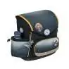 BELMIL Schulranzen COMPACT PLUS Set 5 tlg -Black Grey mit Trinkflasche