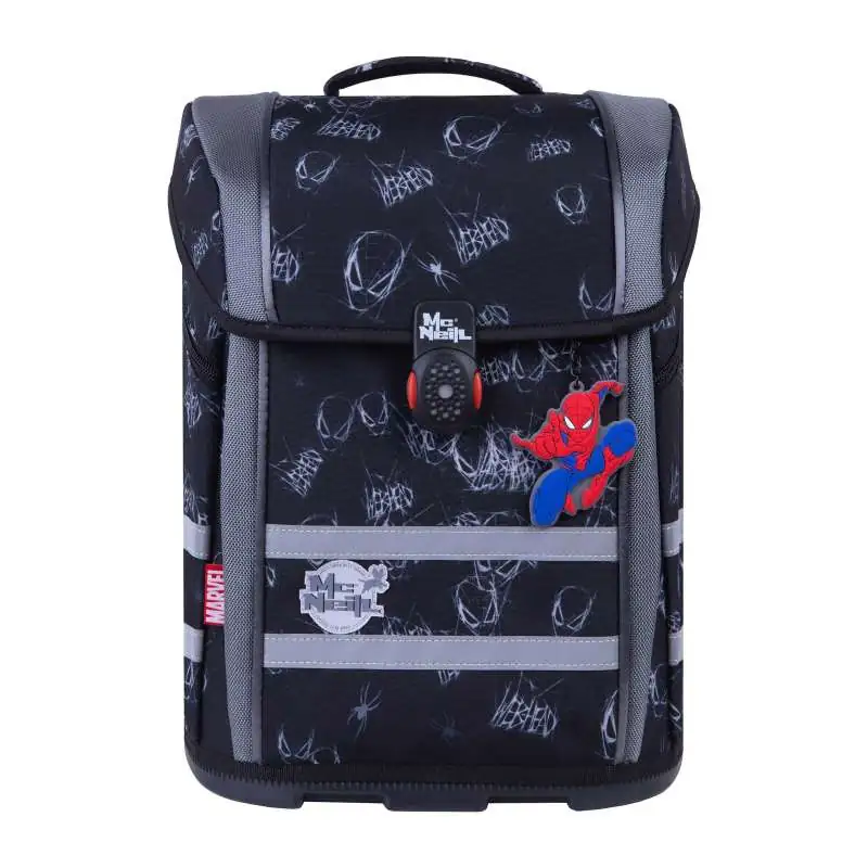 MC NEILL Schulranzen PERFECTO DISNEY Set 5 tlg - Spider Man 2 Front ohne Patches