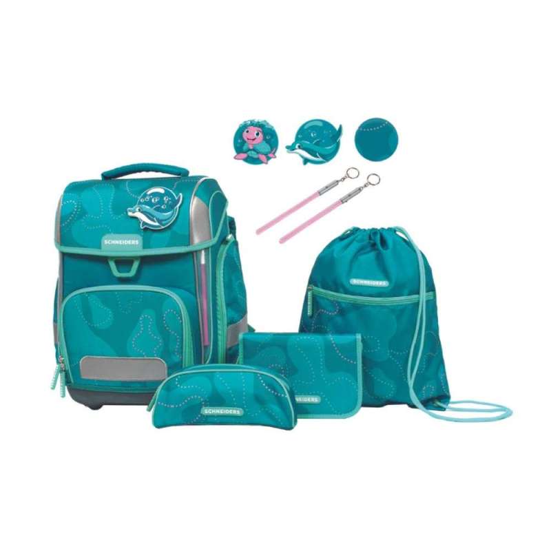 SCHNEIDERS Schulranzen 9 tlg Set ERGOLITE - Aqua Love