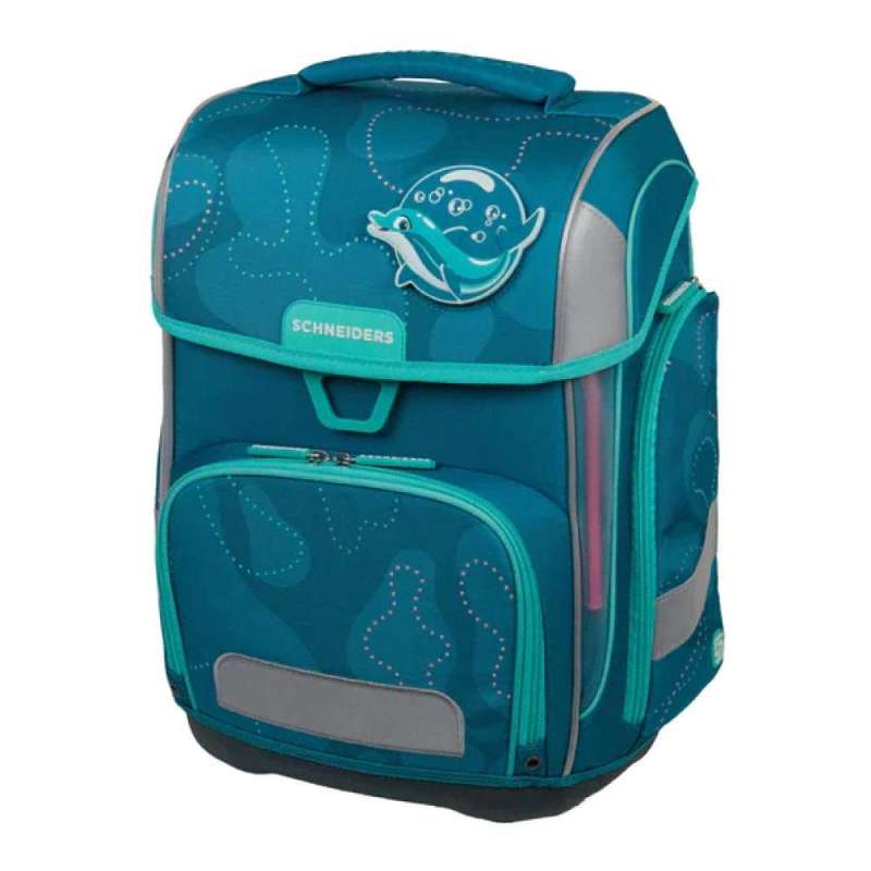 SCHNEIDERS Schulranzen 9 tlg Set ERGOLITE - Aqua Love seitliche Front