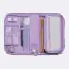 BECKMANN Schulranzen Set AIR PLUS 6 tlg - Princess Purple Schüleretui halboffen