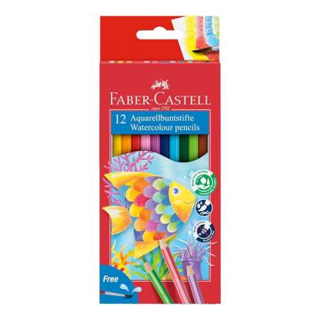 FABER-CASTELL Aquarellstifte Buntstifte 12 Set