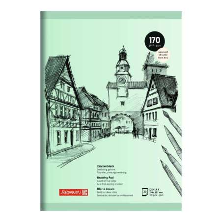 BRUNNEN - Zeichenblock | A4, 20 Blatt, 170 g/m² - Front Cover