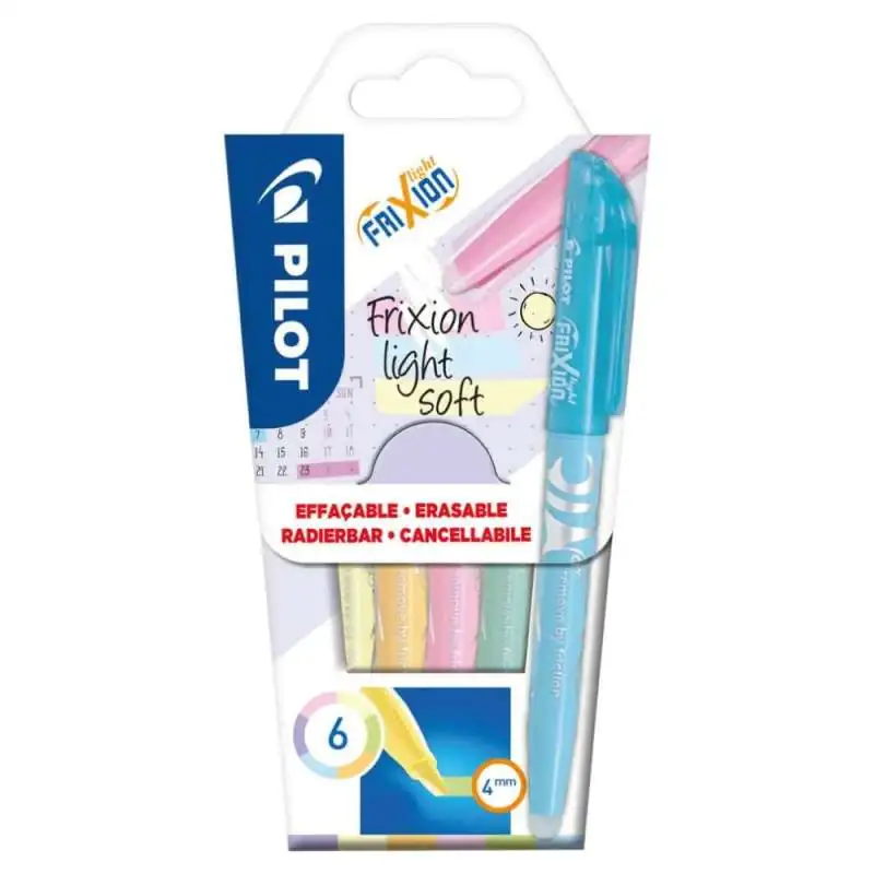 PILOT Textmarker FriXion Light Soft 3,8mm, 6 Stück