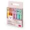 LEGAMI Mini-Textmarker 6er Set Pastell Teddy‘s Style Verpackung