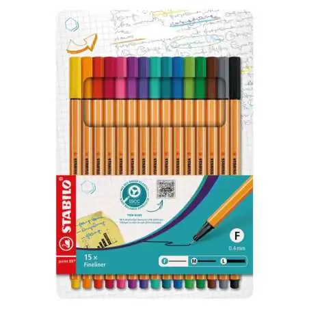 STABILO Fineliner point 88 15er Set