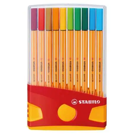 STABILO Fineliner point 88 20er Set ColorParade rot Klappbox