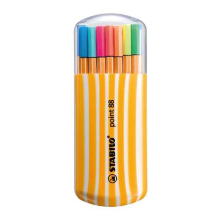STABILO Fineliner point 88 20er Set Zebrui 15+5 neon