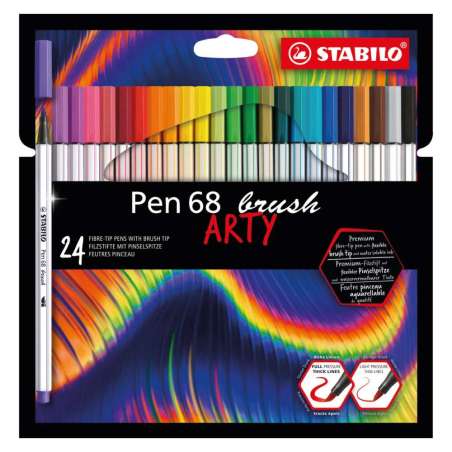 STABILO Premium-Filzstift Pen 68 brush ARTY 24er Set