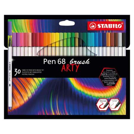 STABILO Premium-Filzstift Pen 68 brush ARTY 30er Set