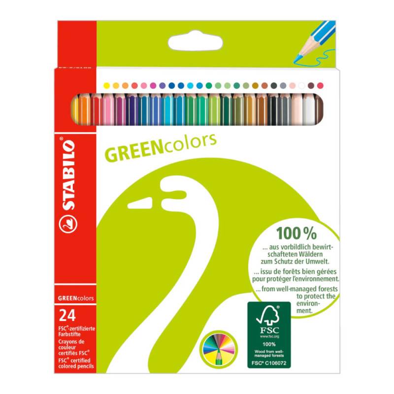 STABILO umweltfreundliche Buntstifte GREENcolors 24er Set