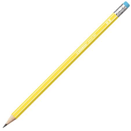 STABILO Schulbleistift  pencil 160 mit Radierer Einzelstift gelb