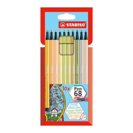 STABILO Premium Filzstift Pen 68 10er Set pastell