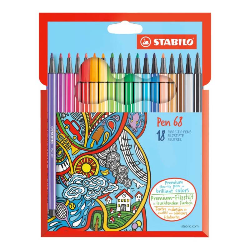 STABILO Premium Filzstift Pen 68 18er Set