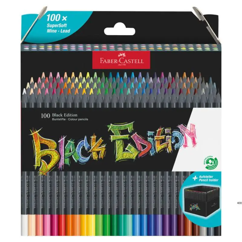 FABER CASTELL Black Edition Buntstifte 100er Set