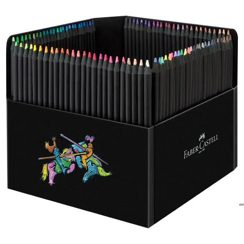 FABER CASTELL Black Edition Buntstifte 100er Set aufgestellt