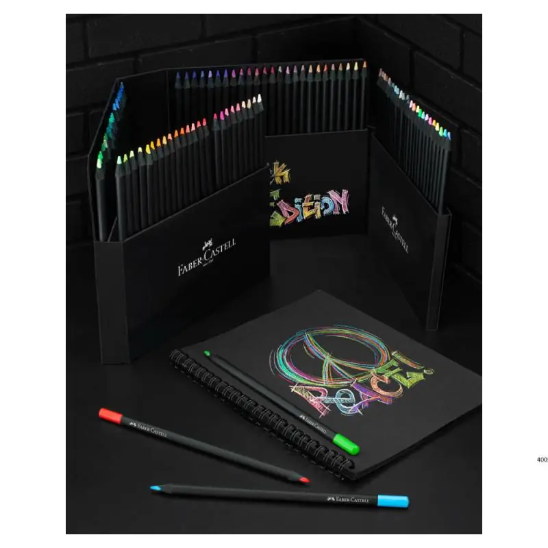 FABER CASTELL Black Edition Buntstifte 100er Set malen