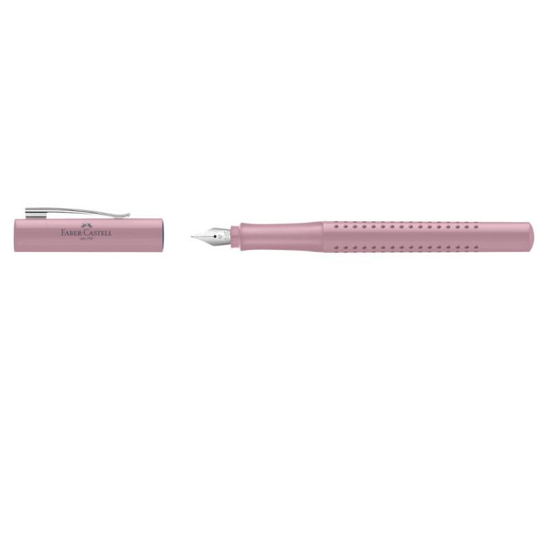 FABER-CASTELL Füller Grip 2010 Feder EF, FABER-CASTELL Farben - rose shadows Kappe