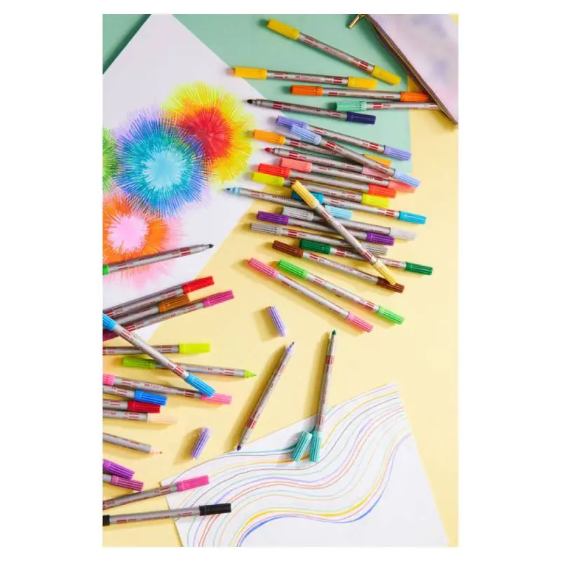 FABER-CASTELL Fasermaler - Filzstift Doppelfasermaler Set Tisch
