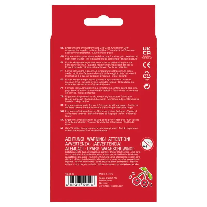 FABER-CASTELL Fasermaler - Filzstift Grip 10er Set hinten