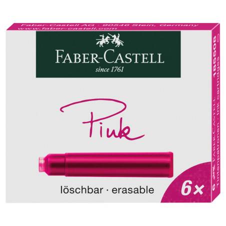FABER-CASTELL Tintenpatronen 6er Set pink