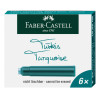 FABER-CASTELL Tintenpatronen 6er Set türkis