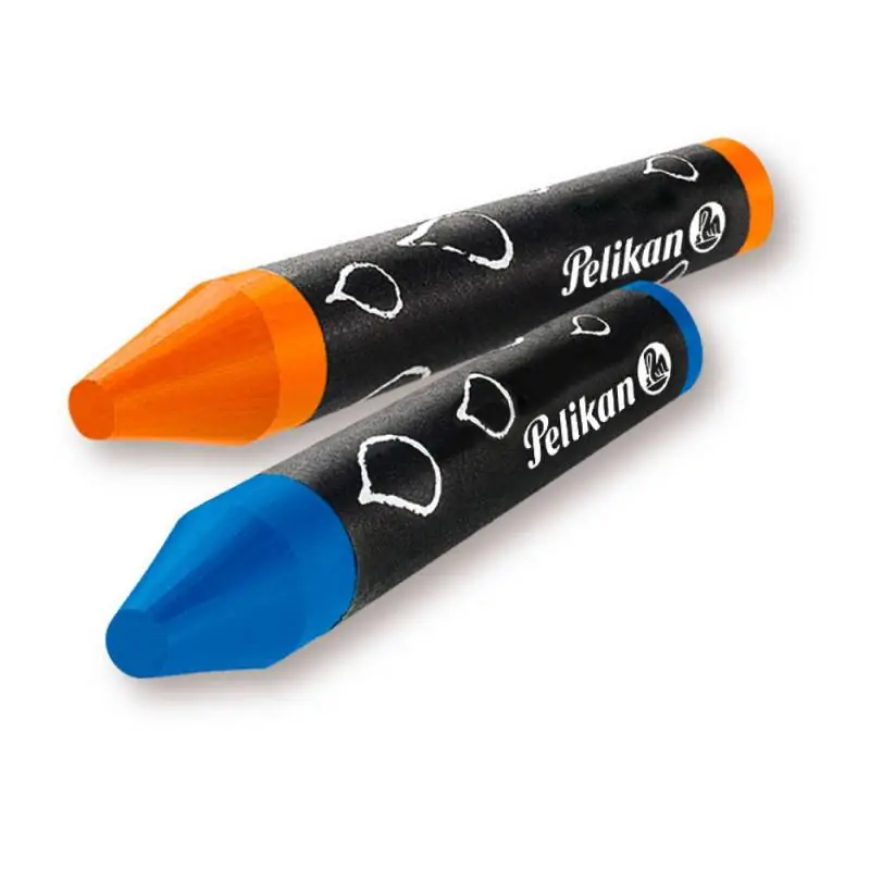 PELIKAN Wachsmalstifte 8er Set - rund wasservermalbar Einzelstifte