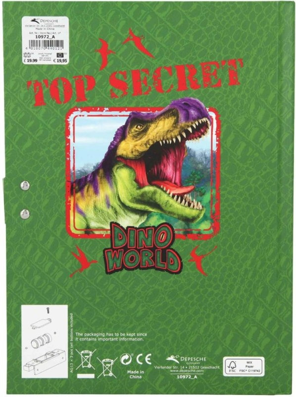 Tagebuch Dino mit || Depesche World 10972 Geheimcode Ton