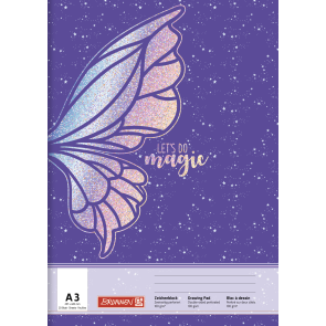 BRUNNEN Zeichenblock A3 100g/m2 20 Blatt "Magic Butterfly"